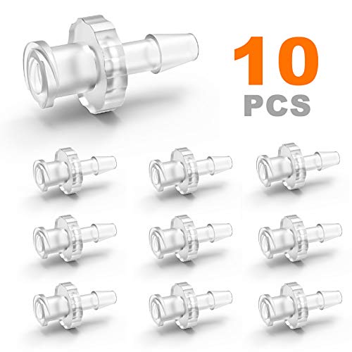 Ks-Tek 10Pcs 1/8 Inch Barb Female Luer Tapered Syringe Fitting (Polyprop) Luer Lock Tapered Connector Syringe Fitting #TOP2