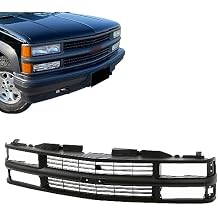 Front Grille Grill Black With Dual Headlight Type Compatible With 1994-2000 Chevrolet C/K 1500 2500 3500 Blazer Tahoe GM1200239 15981092
