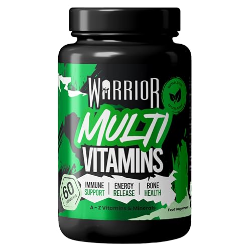 Image of Warrior Multivitamin 60-Day Supply, Once-Daily – A-Z Multivitamins and Minerals Supplement – Adult Multivitamin Tablets for Men & Women with B Vitamins, Iron, Zinc, for Energy, Bone & Immune Support