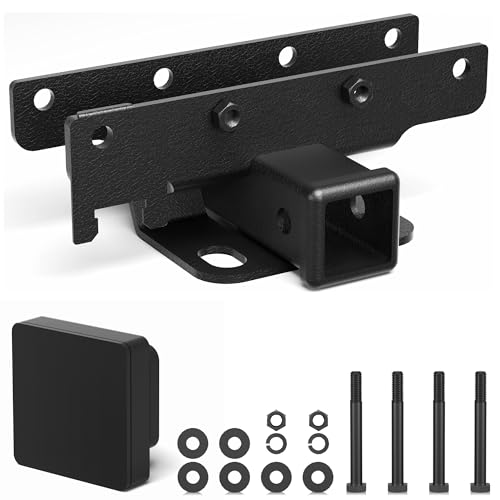Tow Trailer Hitch Receiver Kit 2 Inch Rear Bumper Compatible with 2018-2025 Jeep Wrangler JL & JLU 2-Door/4-Door Unlimited (Excludes JK), Carbon Steel Class 3 Hitch 3500lbs Towing