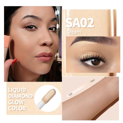 Oulac Liquid Eyeshadow Satin Finish - Multi-Use Eyeshadow Primer & Highlighter | Blendable Smooth Eye Make-up, Crease-Resistant, Non-Greasy, Vegan, Cruelty-Free, Cream (SA02) - Image 3