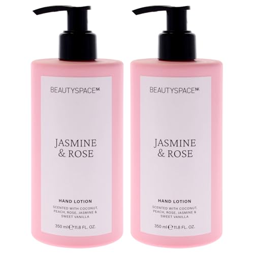 Beauty Space Hand Lotion - Jasmine and Rose by BeautySpace for Unisex - 11.8 oz Hand Lotion - Pack of 2