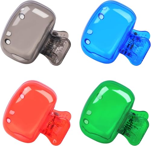 Odluzy 4 Pack Travel Toothbrush Head Covers Toothbrush Protector Cap Brush Pod Case Protective Portable Plastic Clip for Household Travel Camping Bathroom Business