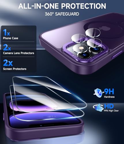 Coque antichoc iPhone 11 compatible Mag Safe avec pack de verres protecteurs LeYi