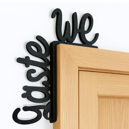 tlidfgeo Gäste WC Schild, Schwarz Türrahmenschild, Gäste WC Deko,...