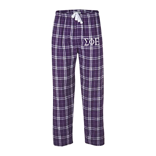 Sigma Phi Epsilon Flannel Pajama Pants - Sig Ep Fraternity Sleepwear Pj Bottoms