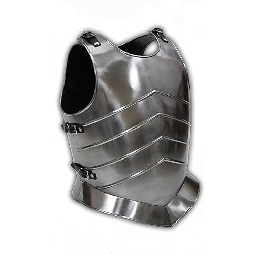 Mens Knight Medieval Steel Breastplate One Size Fits Most Metallic Rustic Vintage Home Decor Gifts