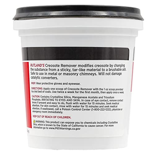 Rutland Creosote Remover, Fireplace, Wood Stove & Chimney Cleaner, 1 lb Tub