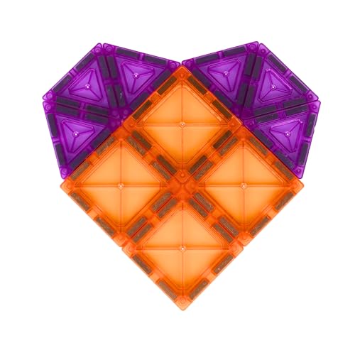 Image of TOYTASTIC Magnetic Tiles Building Blocks for Kids Preschool Educational Magnetic Construction Toys for Creative Learning & Brain Development Safe STEM Toy for Toddlers Age 3-8 Years (28 Pieces)