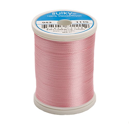 Hilo rayon Sulky 2 cabos 40wt 850 yd rosa claro miniatura 1