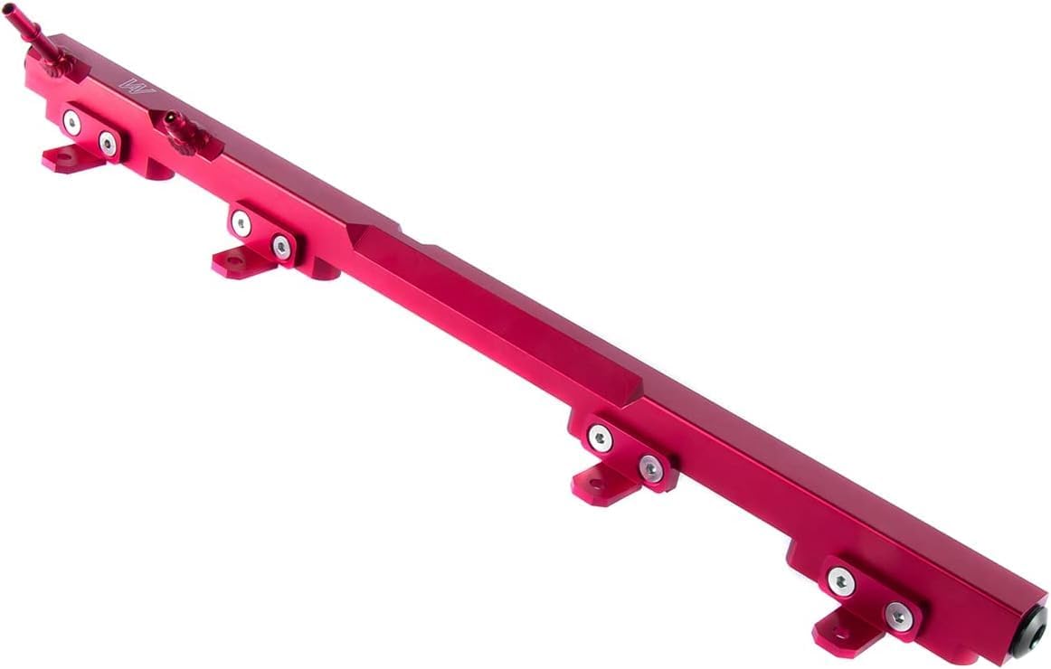 Red Billet Aluminum Fuel Rail Compatible with 1997-2001 1998 1999 2000 Jeep Wrangler TJ Cherokee XJ 4.0L