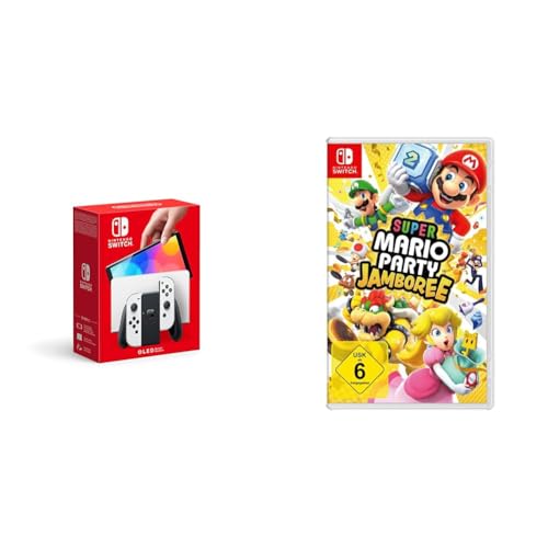 Nintendo Switch-Konsole (OLED-Modell) Weiß + Super Mario Party Jamboree