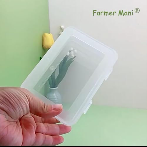 Image of Clear Plastic Storage Containers Box with Lid (5.04x3.5x1.69 inch, 2 Pack), Rectangle Plastic Clear Storage Containers Box for Beads, Coins, Safety Pins and Other Craft Jewelry Watch Findings