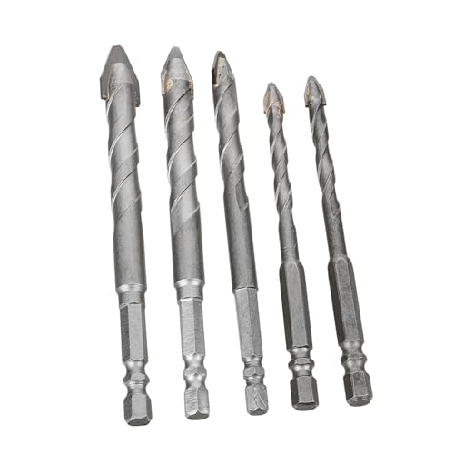 KALLORY 5Pcs Eccentric Drill Bit Durable Tungsten and Drill Bits for DIY and Professional Use Wear Resistant Convenient Storage Includes