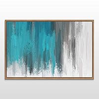 Framed Canvas Wall Art Abstract Landscape Canvas Prints Home Artwork Decoration for Living Room,Bedroom - 16x24 inches