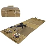 Shooting Mats Prone Padded, Extra Large Portable Roll Up Folded Waterproof Non-Slip Tactical Shooting Mat with Thickened Cotton Padding, Bipod Holder & 2 Accessory Pockets for Range Shooting Hunting