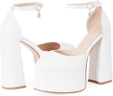 Women's Rhinestone Sparkly Heels | Low Chunky Block Heel Sandals For Wedding, Prom, Party 6 thumbnail image