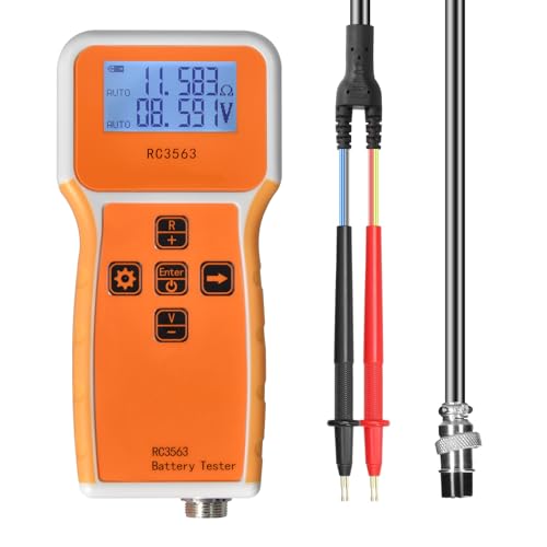 SURLABA Testeur de Résistance Interne Batterie, Voltage Internal Resistance Tester 1uΩ~200Ω/0~±100VDC, Vérificateur de Batterie pour 18650, Plomb-Acide, Lithium-Ion, Lithium-fer-phosphate, DIY