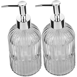 Dispensador De Jabon Antiguo Didiseaon 2 Uds Botella Cosmética De Vidrio Botella De Bomba De Jabón De Manos Dispensador De Jabón Verde Enjuague Bucal De Vidrio Antiguo Dispensador De Jabón De Vidrio Loción De Burbujas