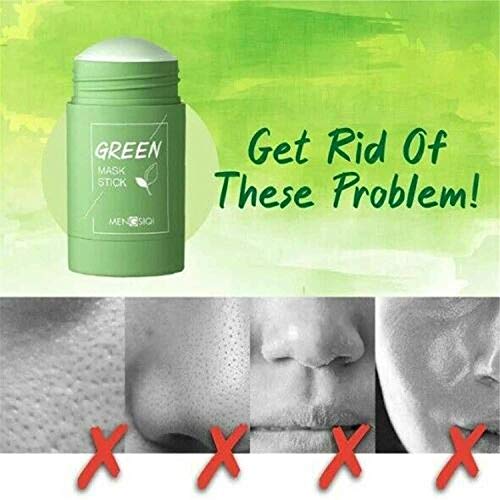 Green Tea Purifying Clay Stick Mask, Face Moisturizes Oil Control, Deep Clean Pore, Improves Skin,for All Skin Types Men Women 1pcs