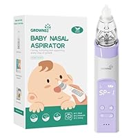 Nasensauger Baby | Nasensauger Baby Elektrisch| Nasensauger Baby Staubsauger Wiederaufladbar, Mit 3 SaugstäRken Musik & Licht Funktion Und 3 GrößEn Silikon Tipps (Purple)