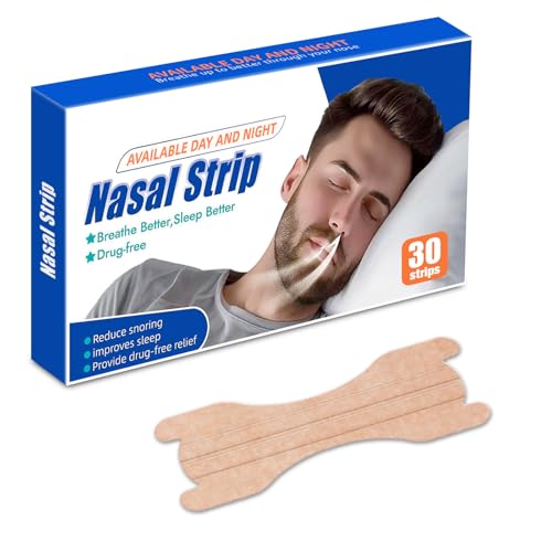 Bandelettes Nasales,Patch Anti Ronflement nez, Adaptés à l'exercice, à une Respiration Plus Douce et à une Meilleure Qualité de Sommeil. (Beige)