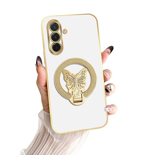Coque Samsung A37 5G papillon blanc nancheng avec support béquille