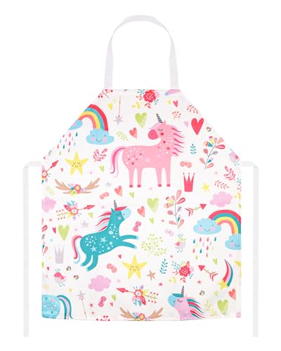 Kids Aprons, Cute Cartoon Kitchen Cooking Baking Apron for Boys and Girls,...