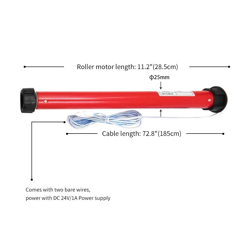 Rollerhouses 24V Shade Roller Motor, costruito con RF, non include staffe e telecomando, opzione motore singolo