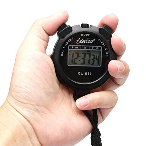 Chronomètre Numérique électronique – Sans Horloge Ni Alarme, Mémoire 30 Tours, 1/100 Sec, Avec Lanière, Pour Sport, Fitness Et Arbitrage