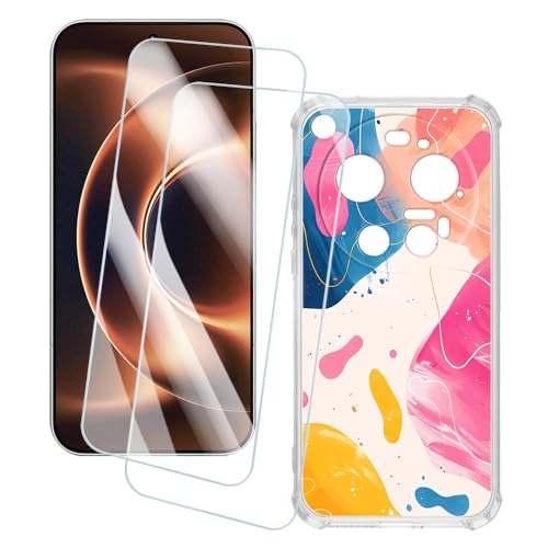 OAGELIM 2�Z�b�g �X�N���[���v���e�N�^�[ + �P�[�X Leica Leitzphone Powered by Xiaomi 5G (6.9 �C���`) �Ƃ̌݊������� �A�[�e�B�X�e�B�b�N�J�X�^���v�����g�J�o�[�Ƌ����K���X�t�B���� �X�N���b�`�h�~ (