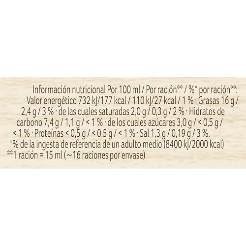Miniatura 2 de Ligeresa Salsa Bocabajo 60 Menos De Grasa Original Apta Para Vegetarianos 250 Ml