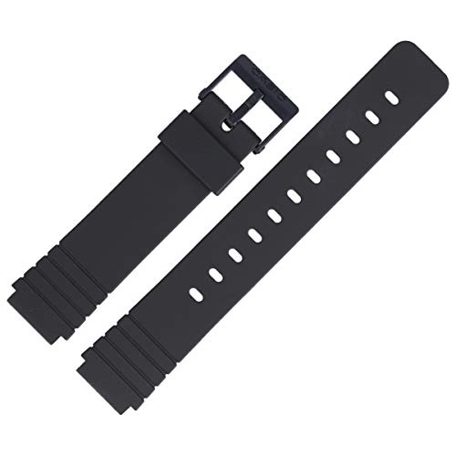 Bracelet de montre 16 mm plastique noir Casio MW-57 souple et résistant