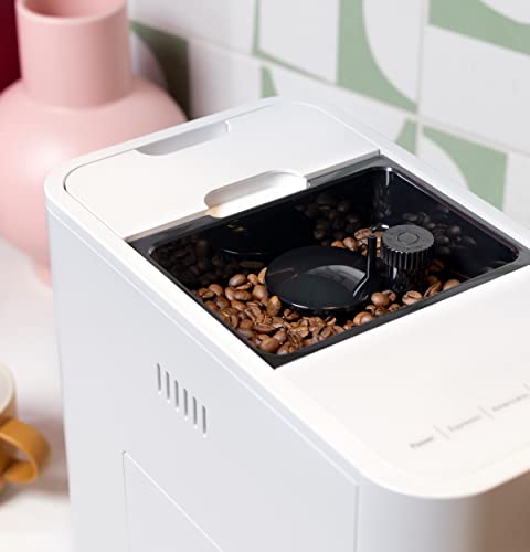 Café Affetto Automatic Espresso Machine | Brew In 90 Seconds | 20 Bar Pump Pressure For Balanced Extraction | Five Adjustable Grind Size Levels | Wifi Connected For Drink Customization | Matte White #TOP4