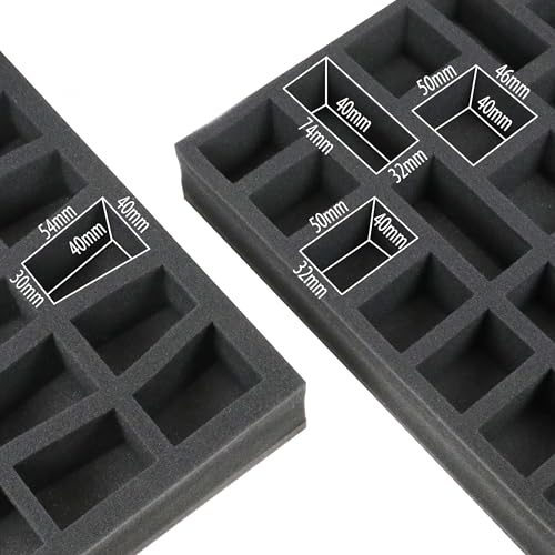 Image of ENHANCE Wide Base Miniature Carrying Case - Mini Figure Storage fits 58 Minis & Pick & Pluck for Large Figures - Book Sleeve & 2 Accessory Pockets for Measuring Tape, Dice & More (Large - Wide Base)