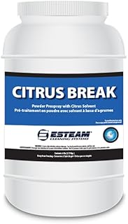 Esteam Citrus Break Pre-Spray, High Powered D-limonene Infused Powder Carpet Prespray with Citrus Solvent, Breaks Down Soil and Greases Quickly and Easily, 6 Lb. Jar