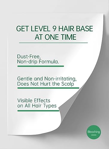 KERATIN BAR Professional Blue Bleaching Powder - Plex Technology - Lifts up to 9 Shades - Maximum Lifting Extra Strength Lightener Hair Highlights All Type & Highlighted Hair - Dust Free - 16.9 oz - Thumbnail 7