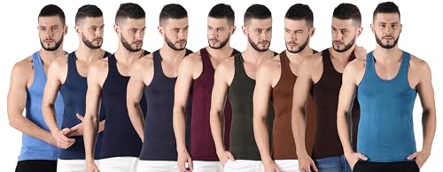Image of Dollar Lehar Men Combed Cotton Round Neck Vest -Colour May Vary