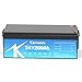 KEPWORTH 24V Lithium Battery 200Ah LiFePO4 Batteries, Built-In 200A BMS with Low-Temp Protection,4000+ Deep Cycle, for off-Grid Application, Boat, Solar System, Trolling Motors