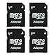 4 Stück Micro-SD-Kartenadapter,Kompatibel mit vielen Geräten mit SD-Kartenslot, wie z. B. Laptops, Kameras usw.