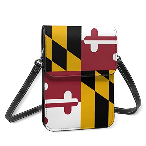 flag of maryland Crossbody Cell Phone Bag cute Purse Bags with Shoulder Strap Holder Wallet For Women Handbag MINI Phone Bag Passport Purse Lightweight2