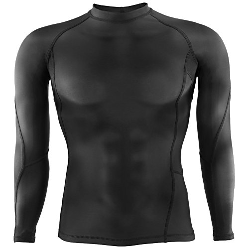 YAHA Men’s Compression Shirt Long Sleeve - Black (L)