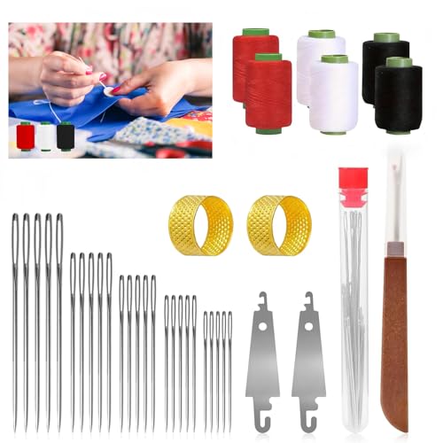 2025 New Stainless Big Eye Steel Sewing Needles Kit (34Pcs)