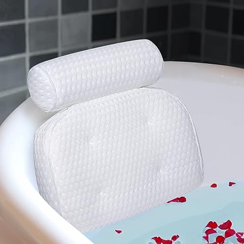 Bath Pillow for Tub Support Neck and Back, Bathtub Pillow Bath Accessories for Bathtub Women, Hot...
