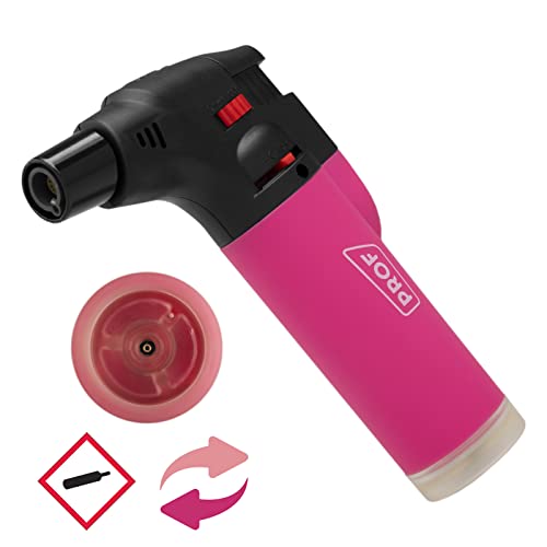 Miniatura 3 de Soplete De Cocina Soft, Profesional Antorcha Butano Encendedor Mechero, Recargable Soplete Con Bloqueo De Seguridad Llama Ajustable Para Barbacóa Brulée Crema Cámping Gas Precargado