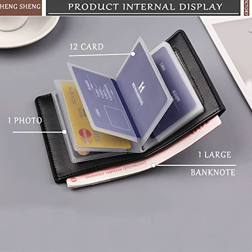 Coin Purse Business Money Clip Multi-card Credit Men ID Card Holder(coffee)4