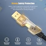YISH Multi Charging Cable 4-in-1, 6Ft Fast Charging Cable Universal Charging Cord with Type C/USB A Port PD 27W, Flat Nylon Braided Charger Cable Compatible with iPhone MacBook iPad Android (6ft)