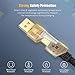 YISH Multi Charging Cable 4-in-1, 6Ft Fast Charging Cable Universal Charging Cord with Type C USB A Port PD 65W, Flat Nylon Braided Charger Cable Compatible with iPhone 17 16 15 MacBook iPad Android