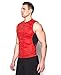 Under Armour Men's HeatGear Armour Printed Sleeveless Compression Shirt, Rocket Red (984)/Black, Large