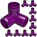 FORMUFIT F0123WE-PU-10 3-Way Elbow PVC Fitting, Furniture Grade, 1/2" Size, Purple (Pack of 10)